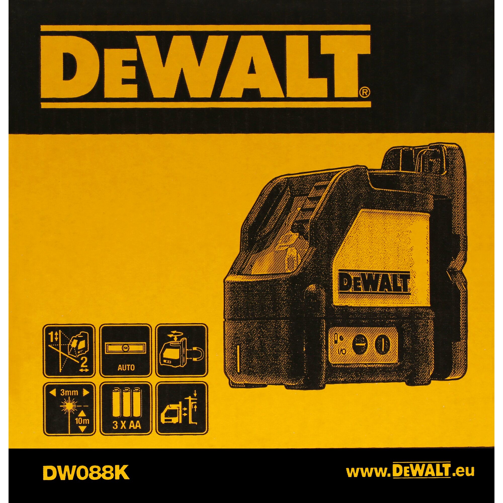 2 Way Self Levelling Line Laser Horizontal and Vertical DEWALT